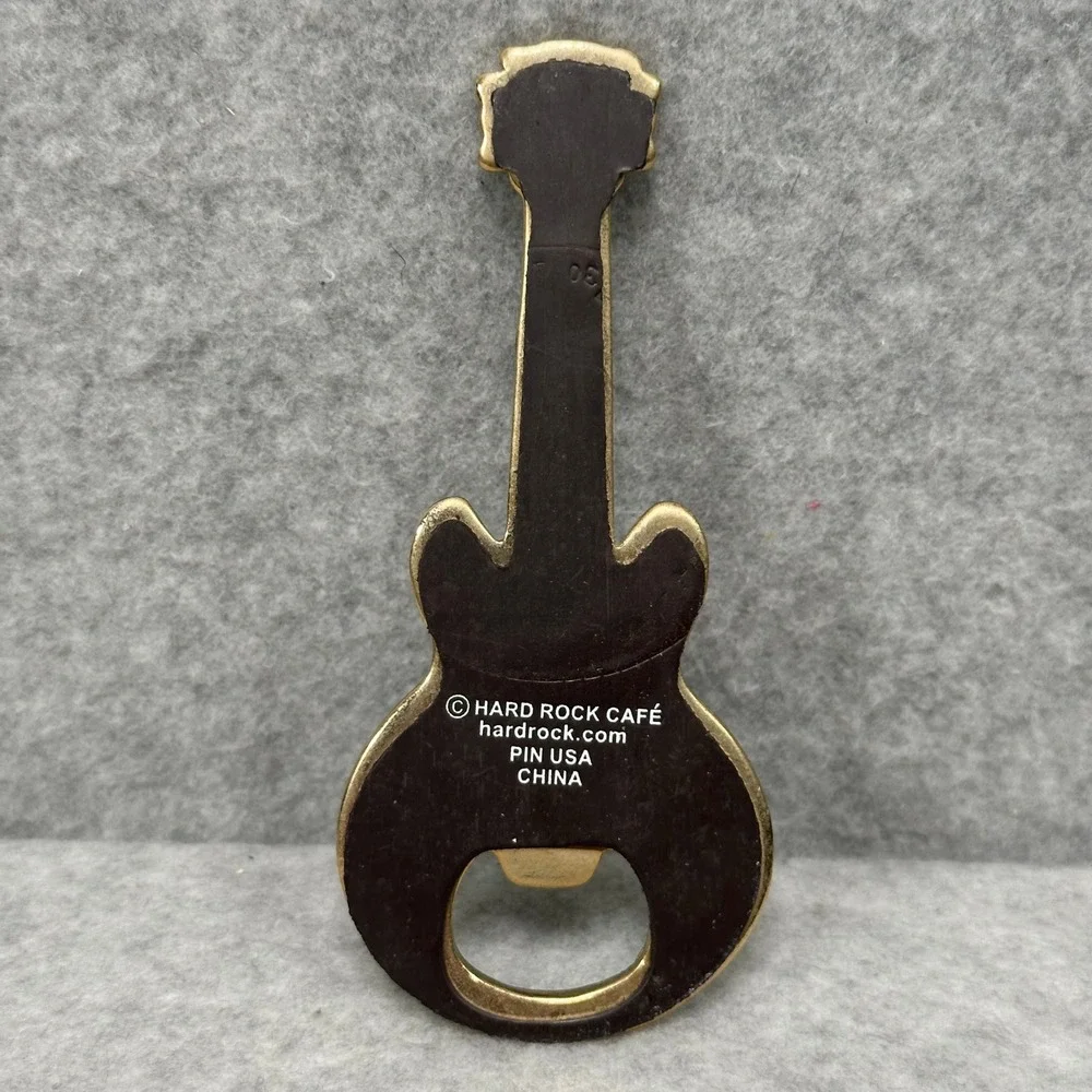 Hard Rock Cafe Dublin Guitar Bottle Opener Shamrocks St Patricks Day Collectible